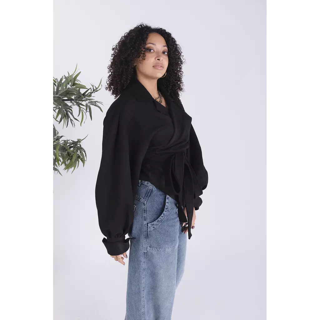 Croisé Blouse - black 