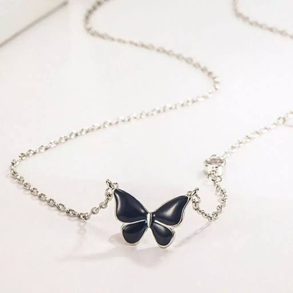 Extravagant Black Butterfly Necklace