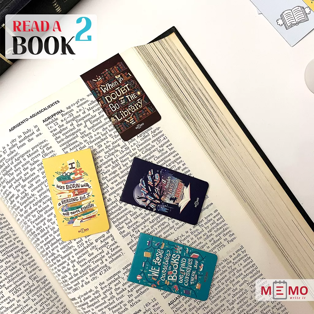 Memo Read a book 2 Magnetic Bookmarks (4 pcs)
