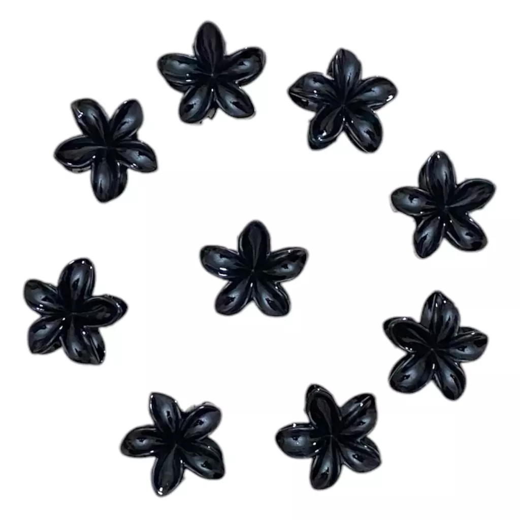 Mini Black Flower Claw Clips 1 Pc