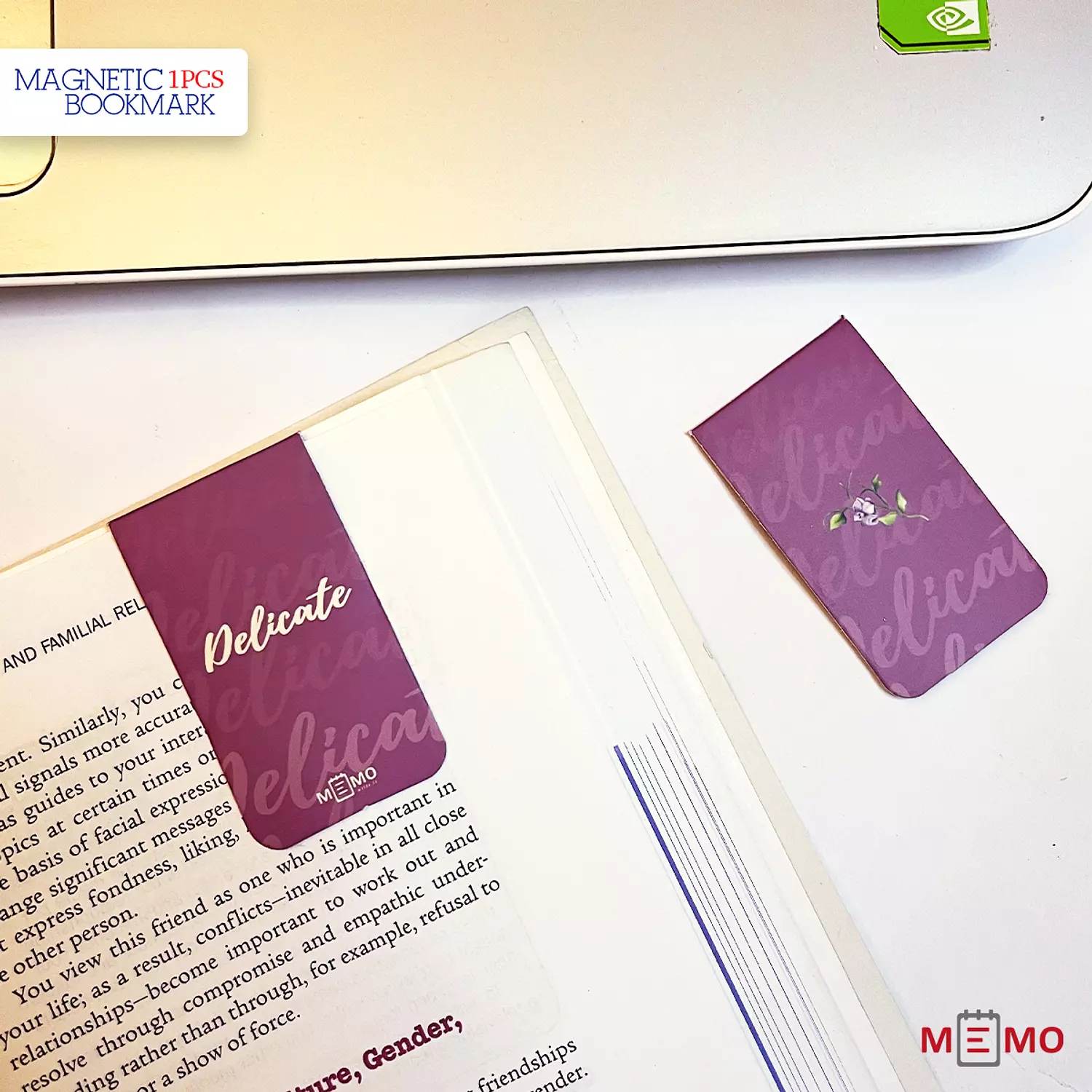 Memo Magnetic Bookmark “delicate”1 (1 pcs) -2nd-img