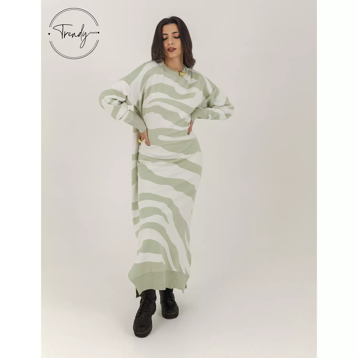 Wavy Mint Dress hover image