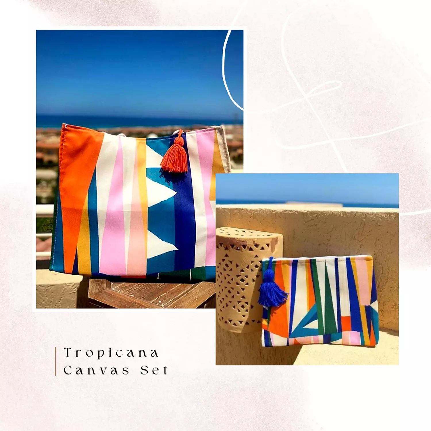 Tropicana Canvas Fabric Tote (by order) 6