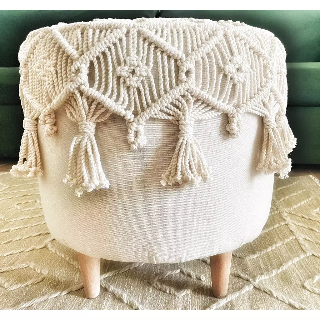 Moon Cotton Macrame Puff