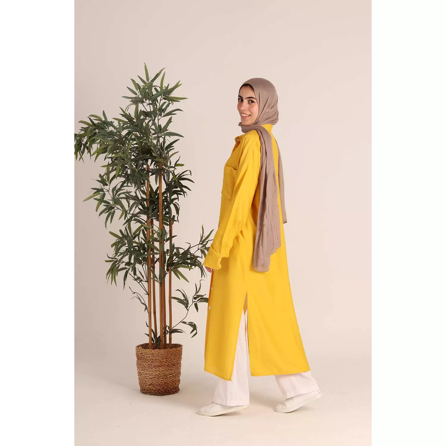 Mustard Linen Shirt 9