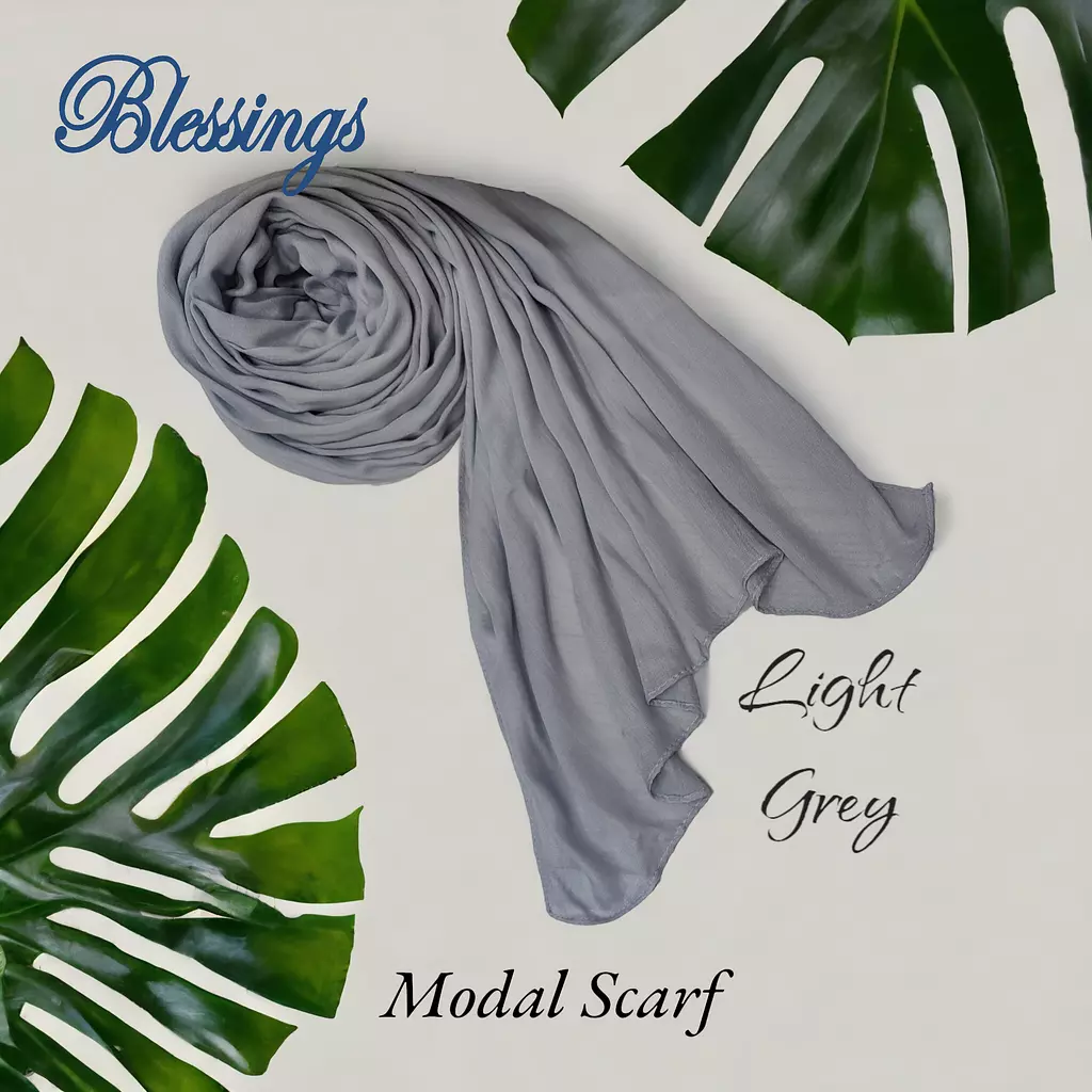 Scarf-Modal-Light Grey