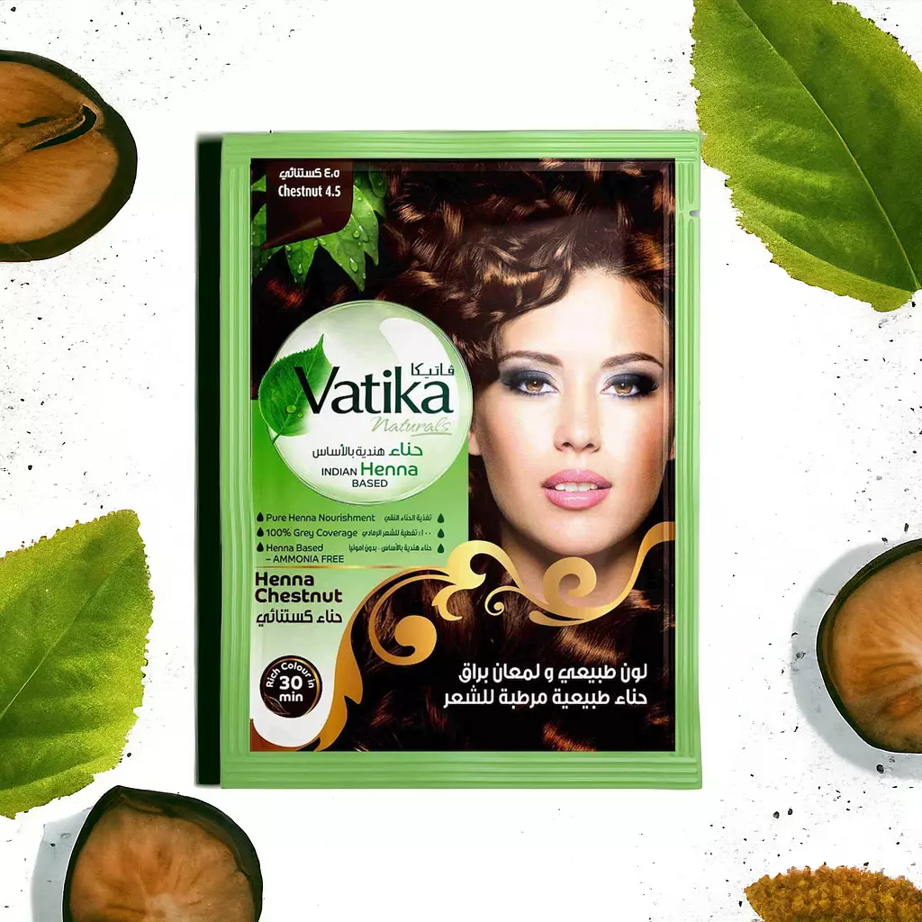 Vatika Hair Henna Chestnut 1 Sachet (10 gm)