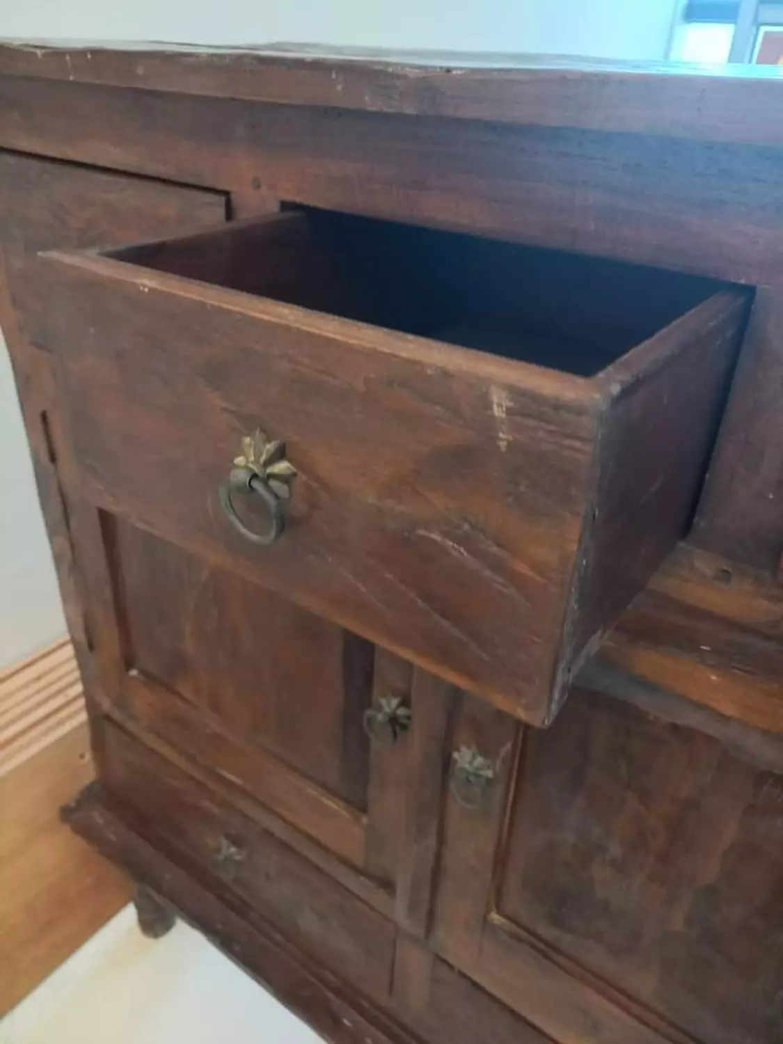 Antique Natural Wood Drawer Chest-2nd-img