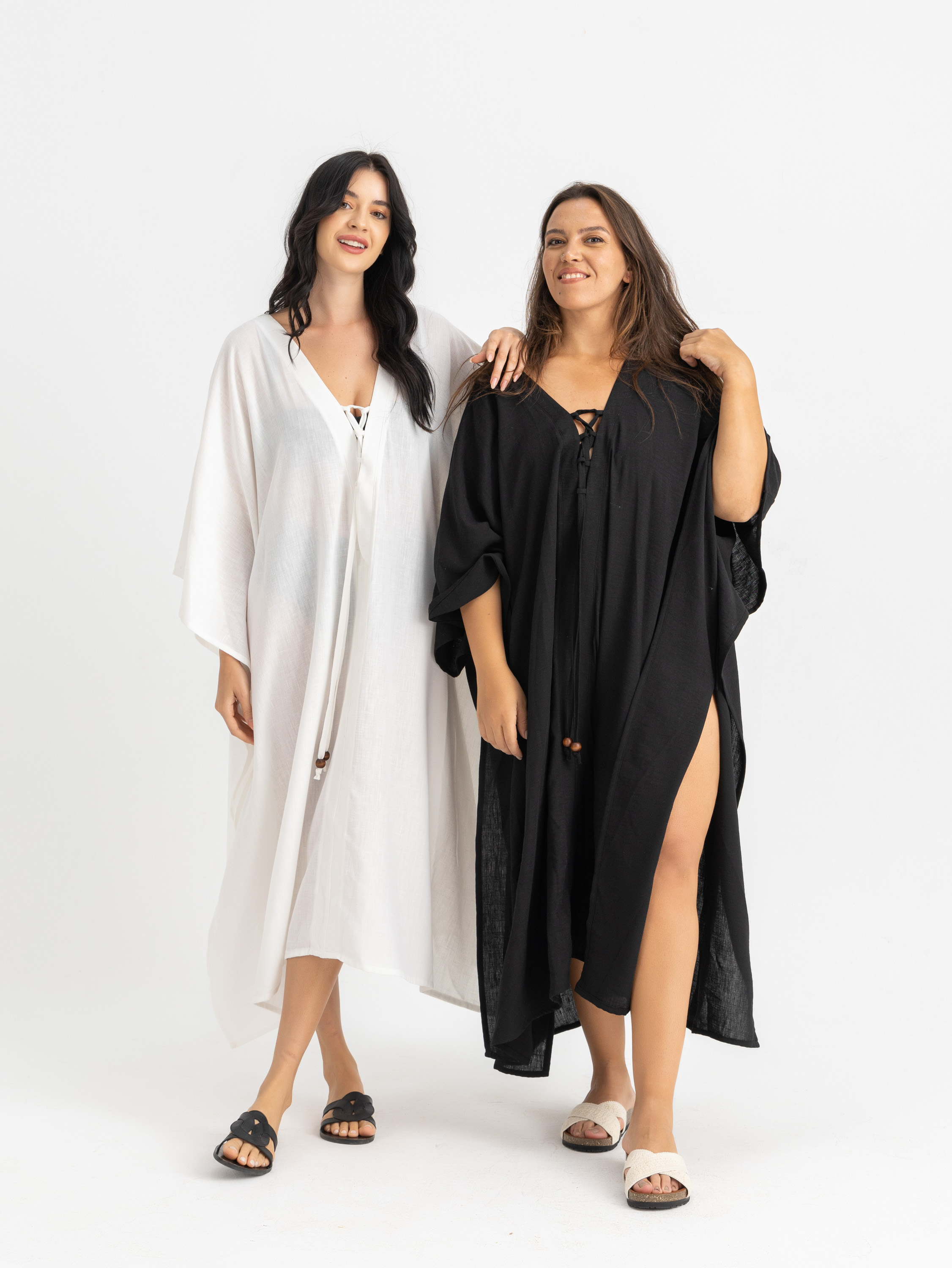 The VOUVA maxi linen kaftan  8