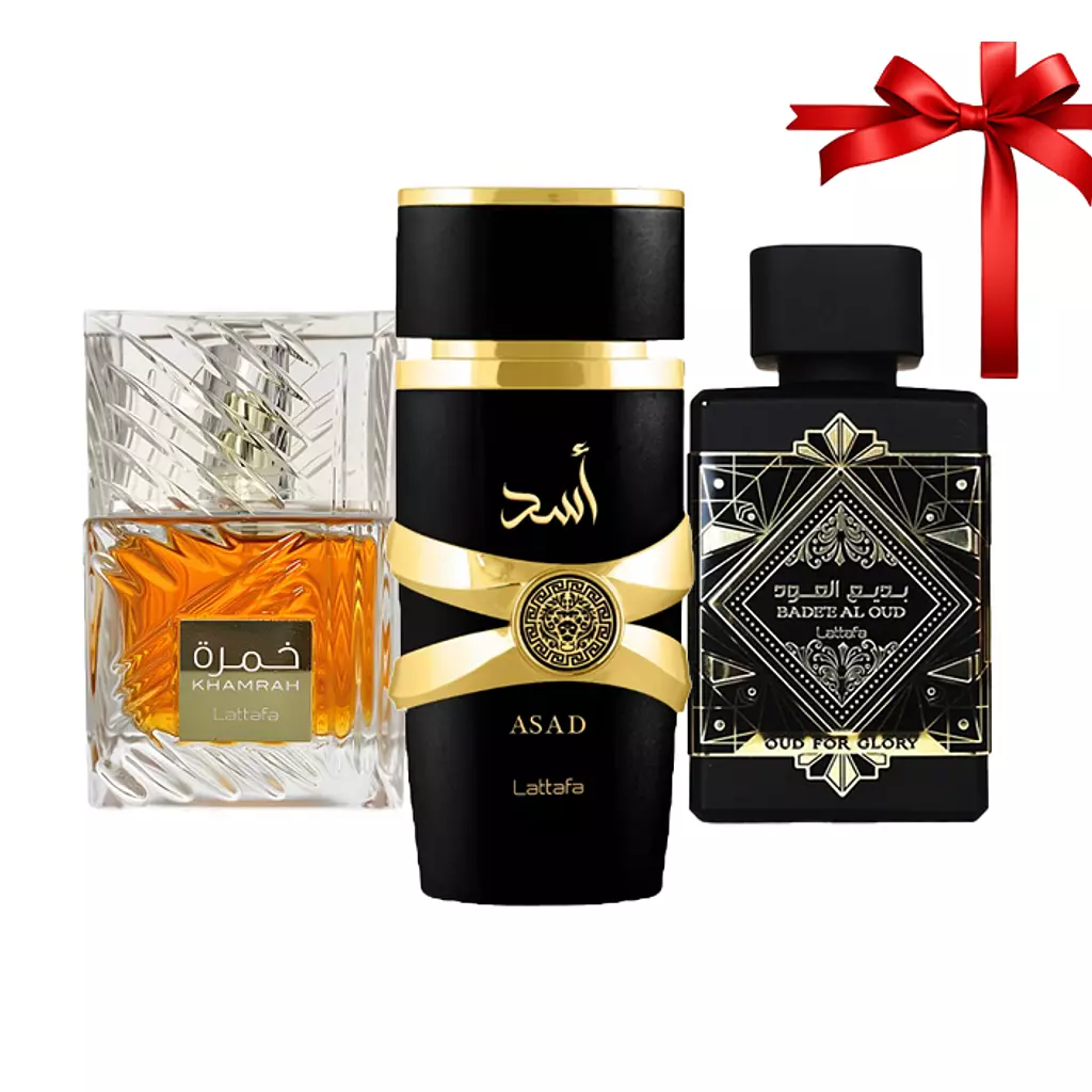 Lattafa Pack (Khamrah + Asaad + Bade'e Al Oud)