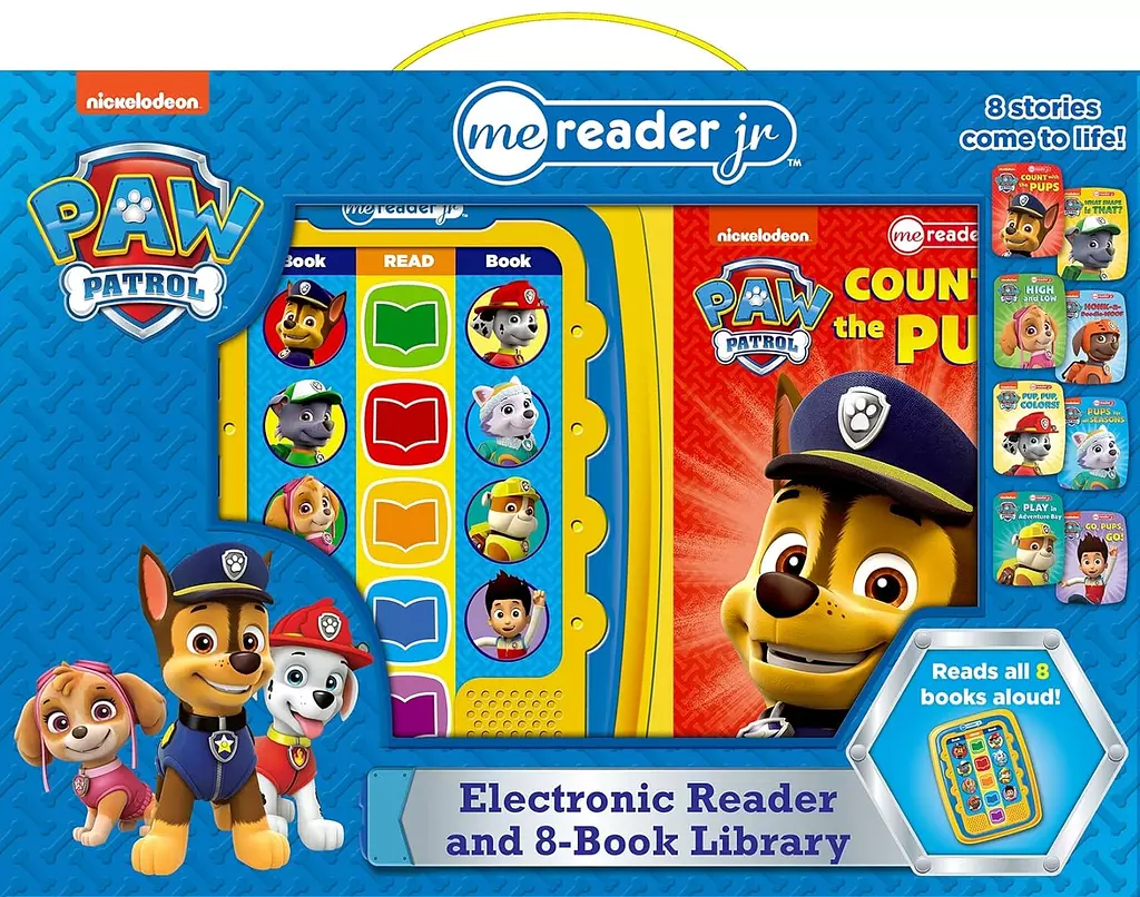 Nickelodeon PAW Patrol Chase, Skye, Marshall, and More! - Electronic Me Reader Jr. 8 Sound Book Library