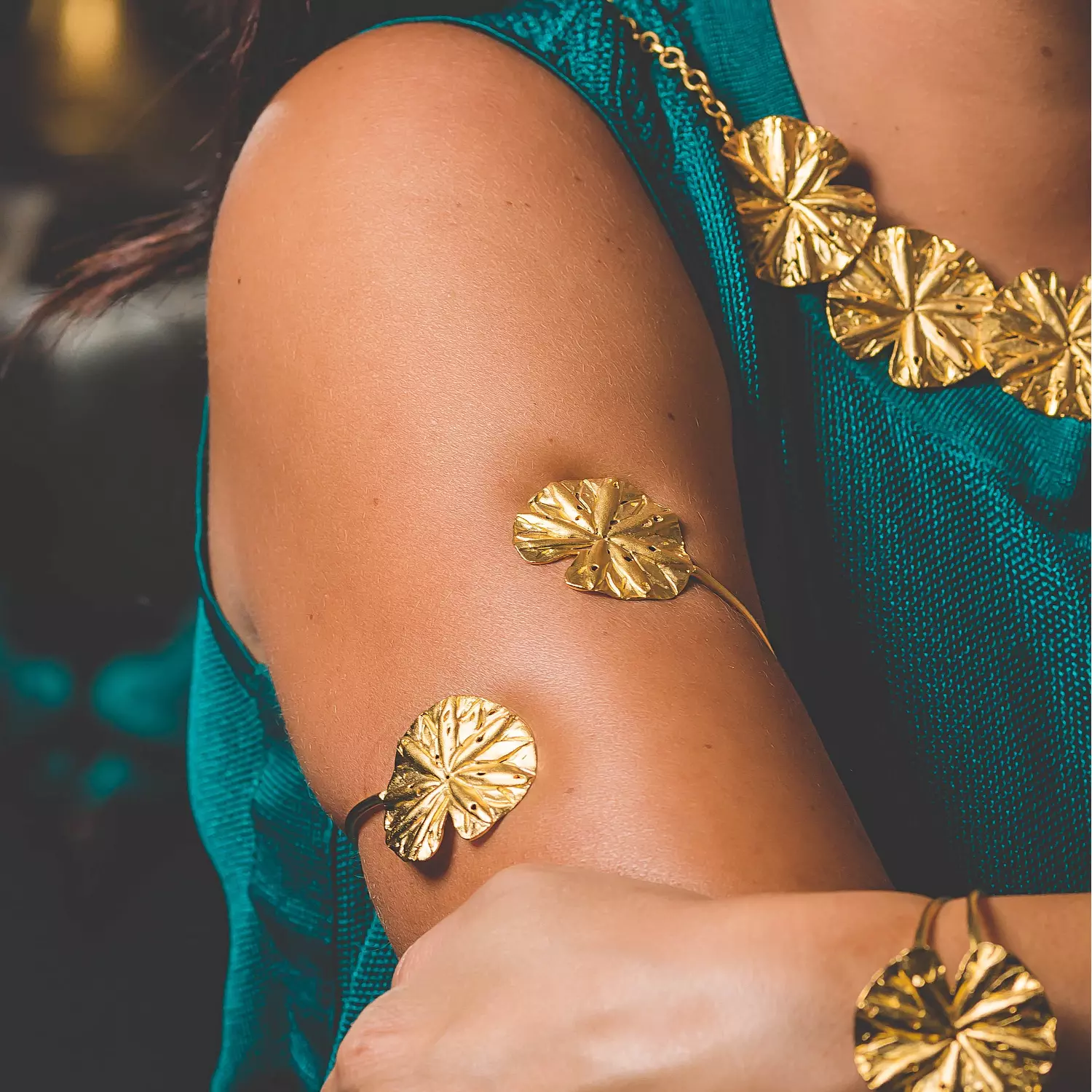 Palm Tree arm Cuff - Gold Platted 1