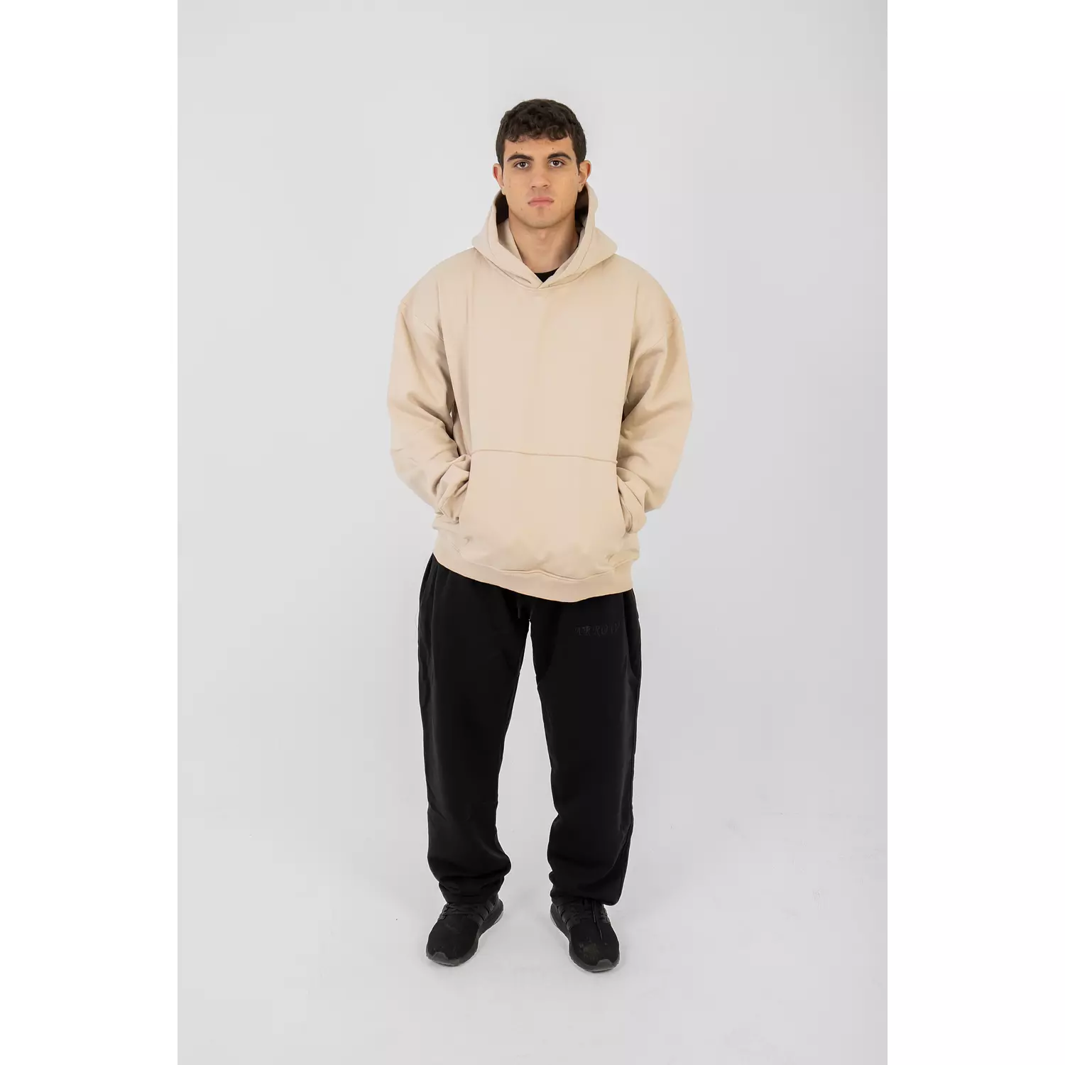 oversized Beige Hoodie hover image