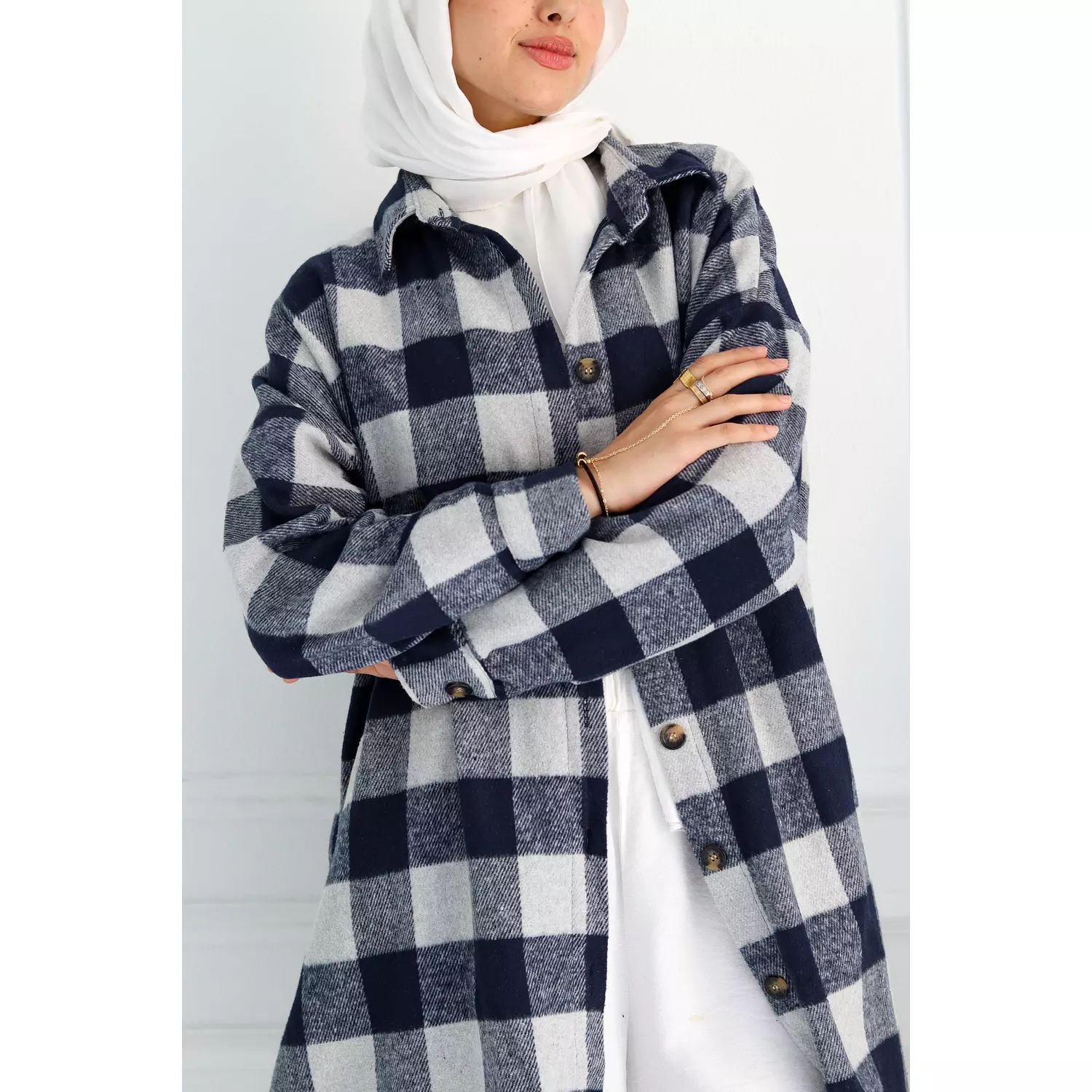 Blue Checkered Oversize Shirt 9