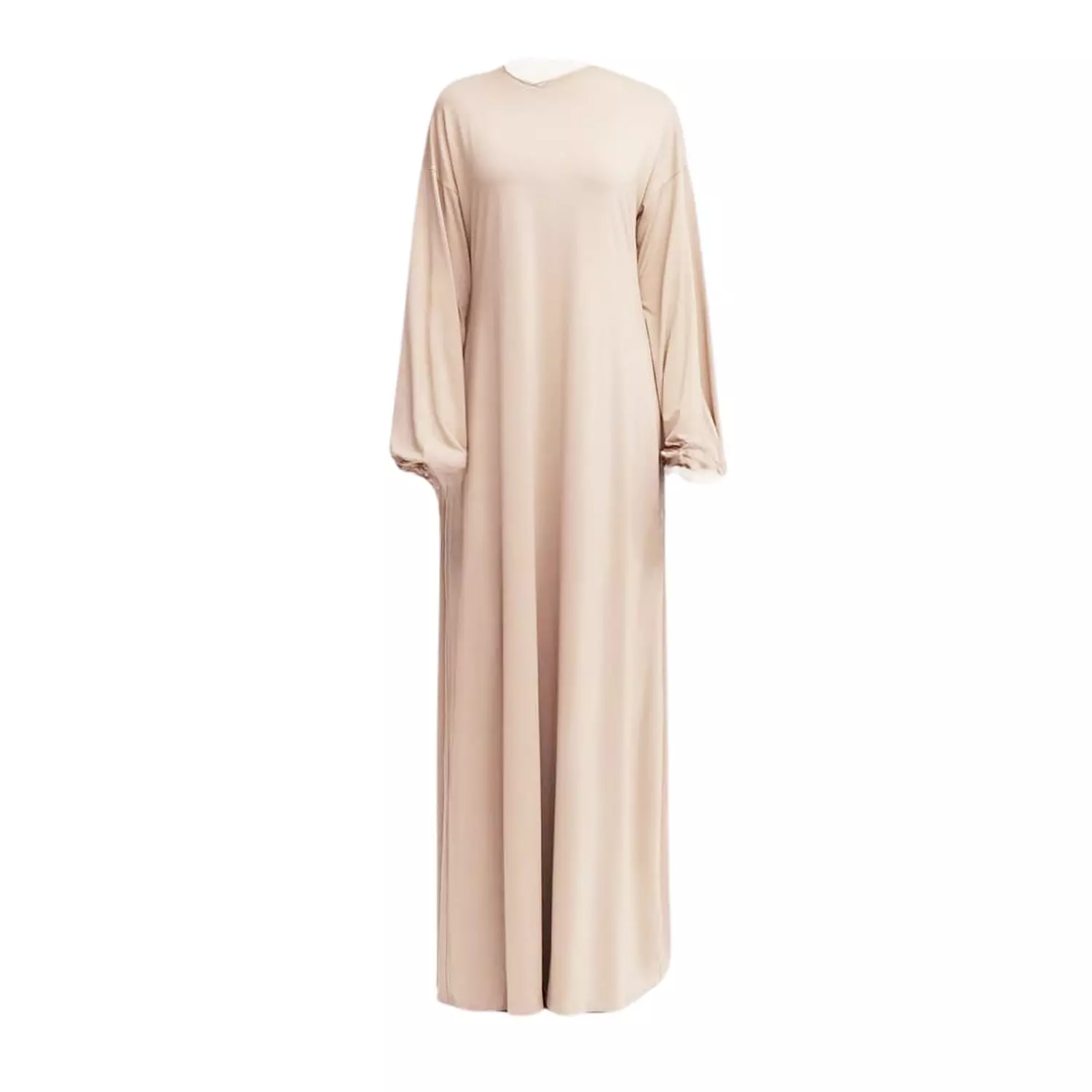 Basic Long Sleeve Dress- Beige 2