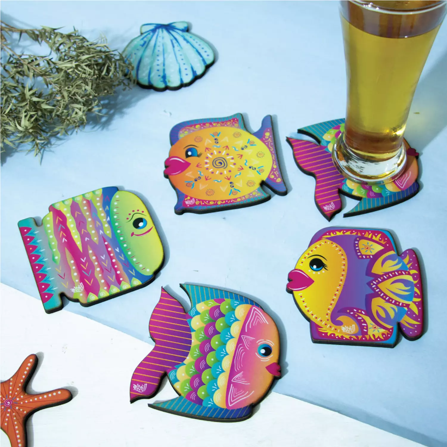 Sea Fishes Coasters 0