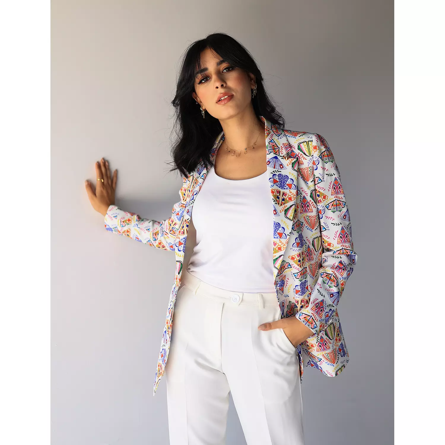 Abstract Printed Blazer  hover image