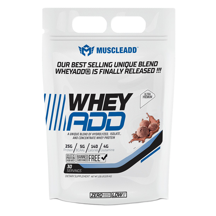 Muscle Add Whey Add-30Serv.-1080G.-Chocolate Ice cream.