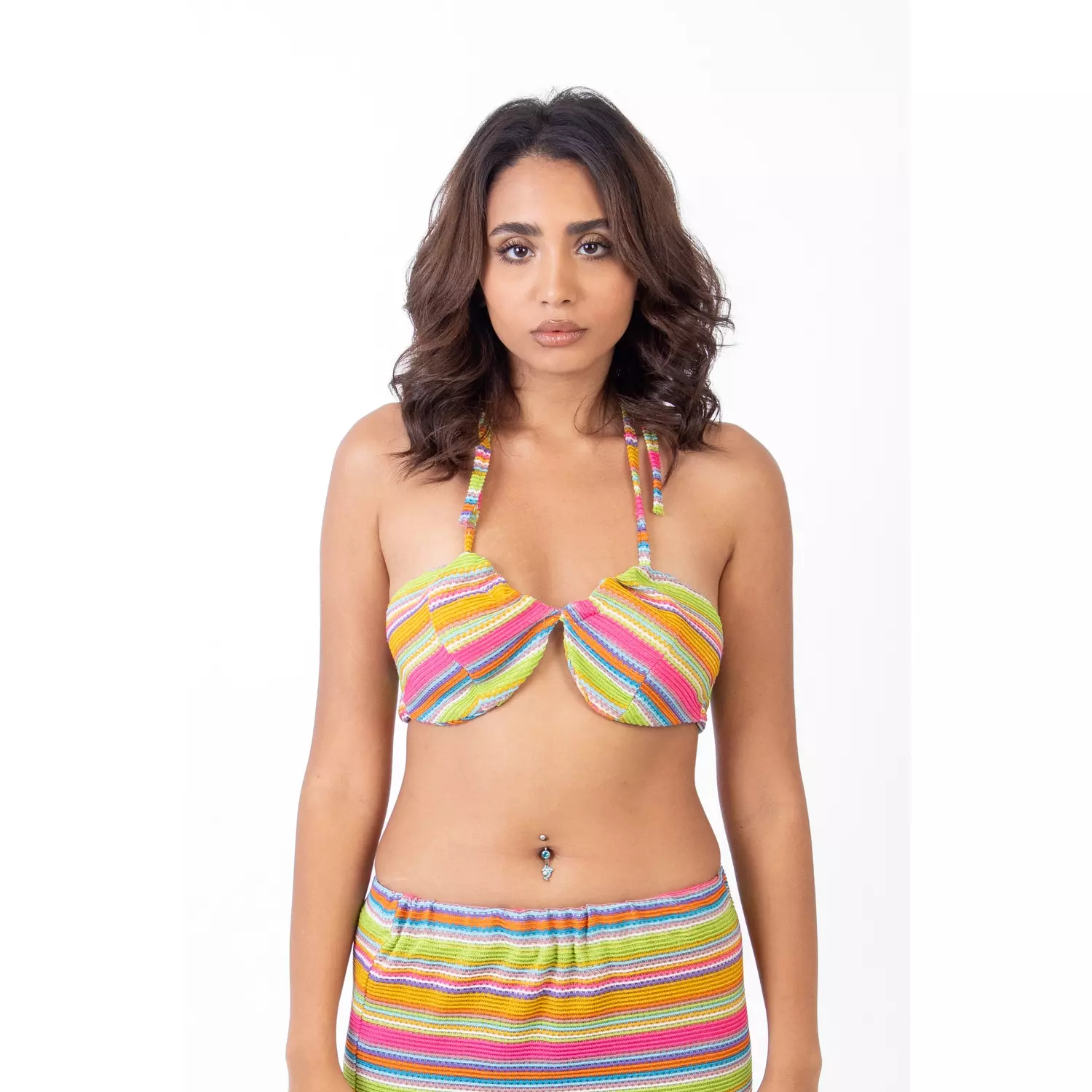 Tropicana Stripe Bralet Top 1