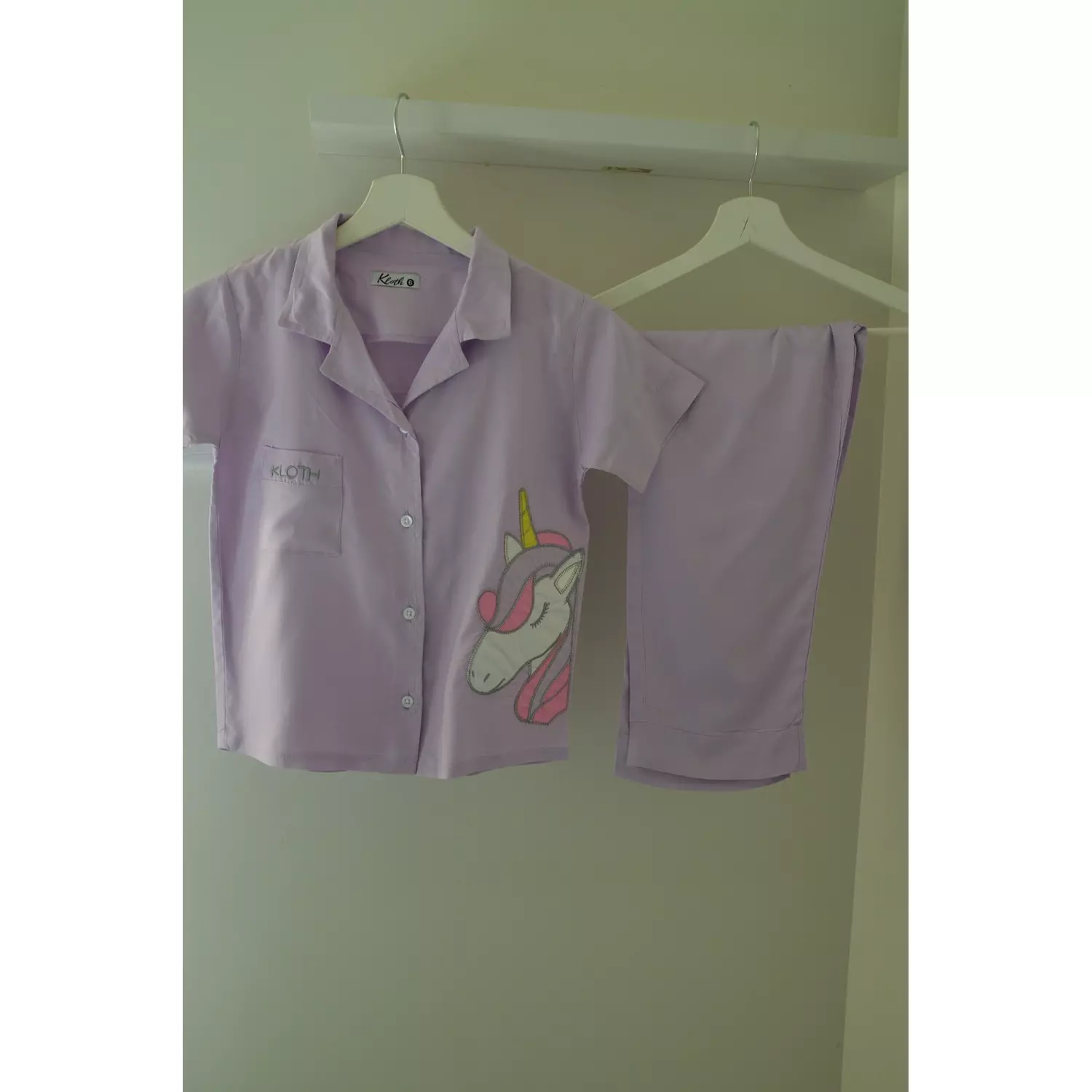 purple unicorn summer pajamas 2