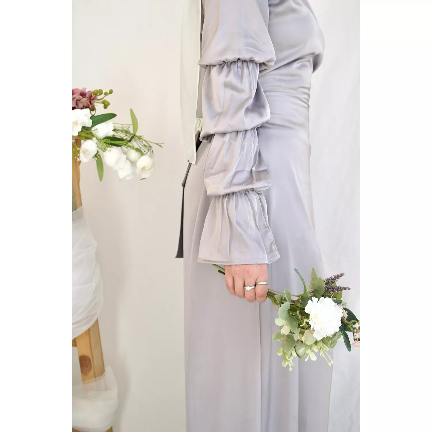 Bow-Me Dress in Lavender Grey 2