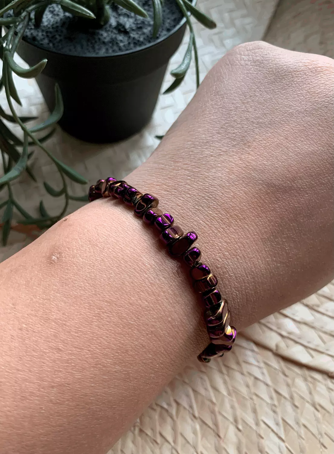 Hematite Purple Bracelet ( Stock ) hover image