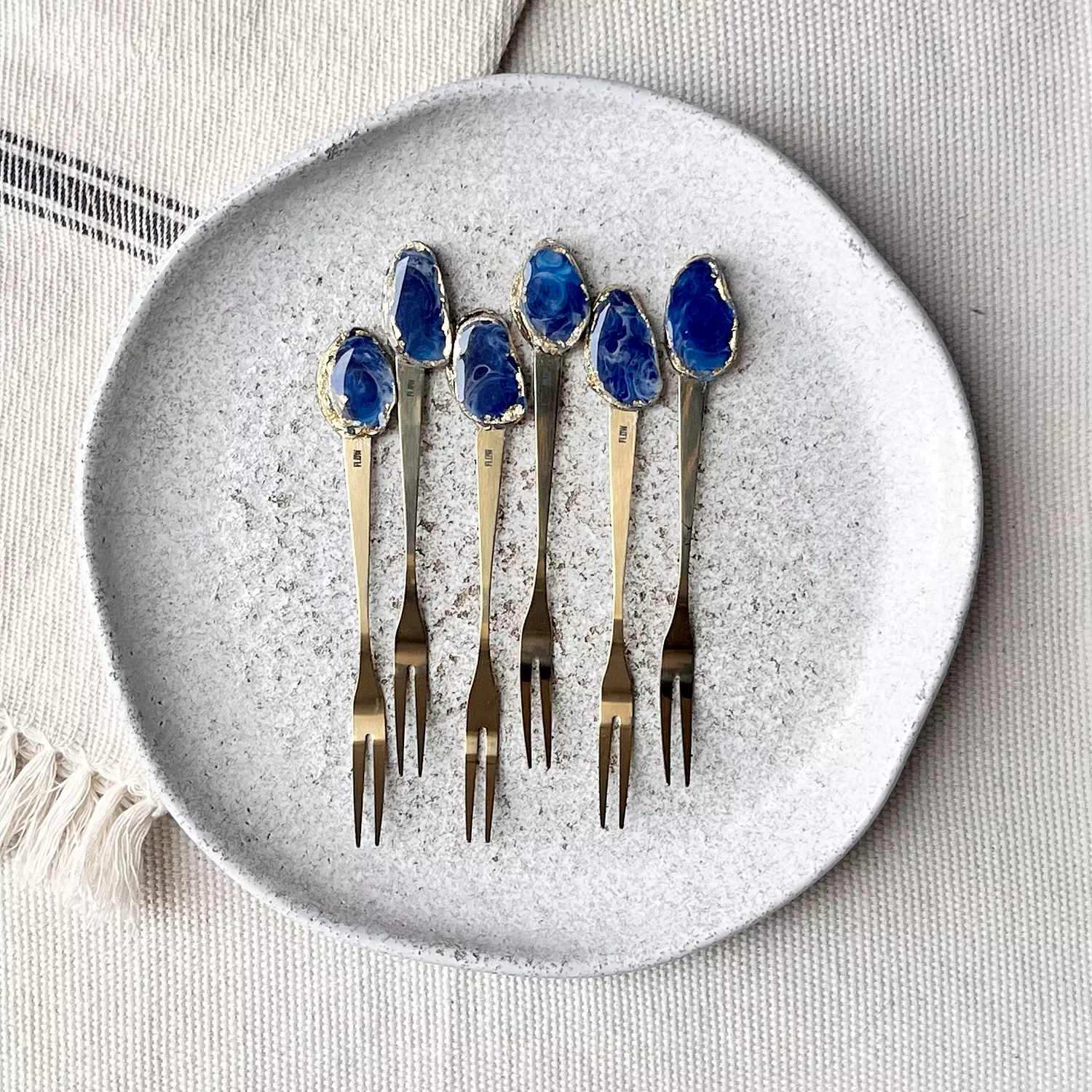 Gold Cake Forks set 3