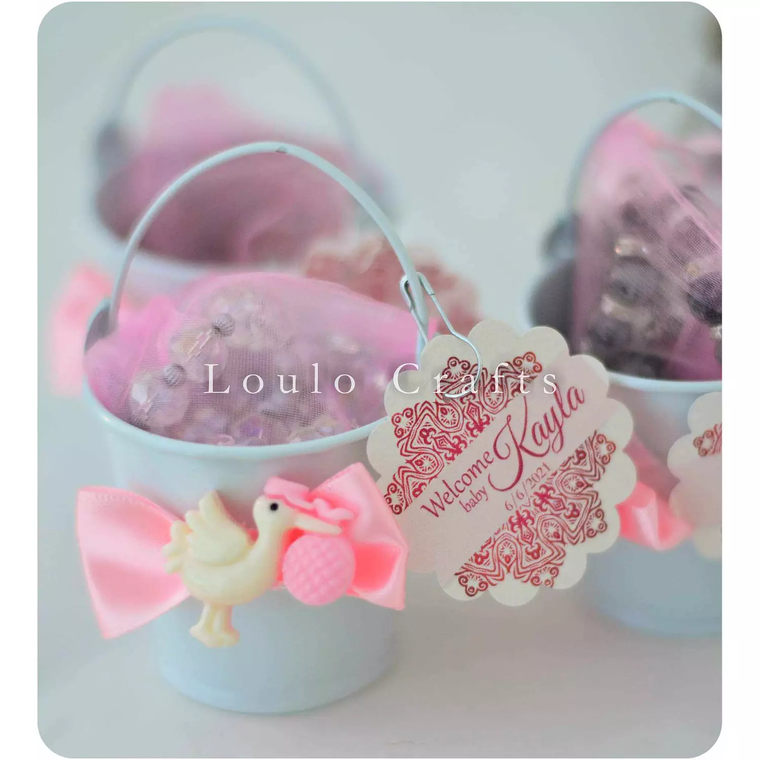 Baby Shower  Metal Buckets  3