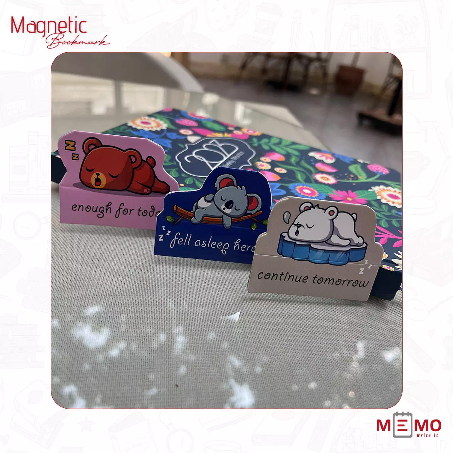 Memo  Magnetic Bookmarks "Sweet Bears" (3 pcs) 4
