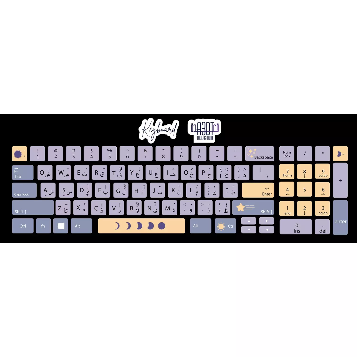 Moon keyboard sticker 🌕🌖🌙 hover image