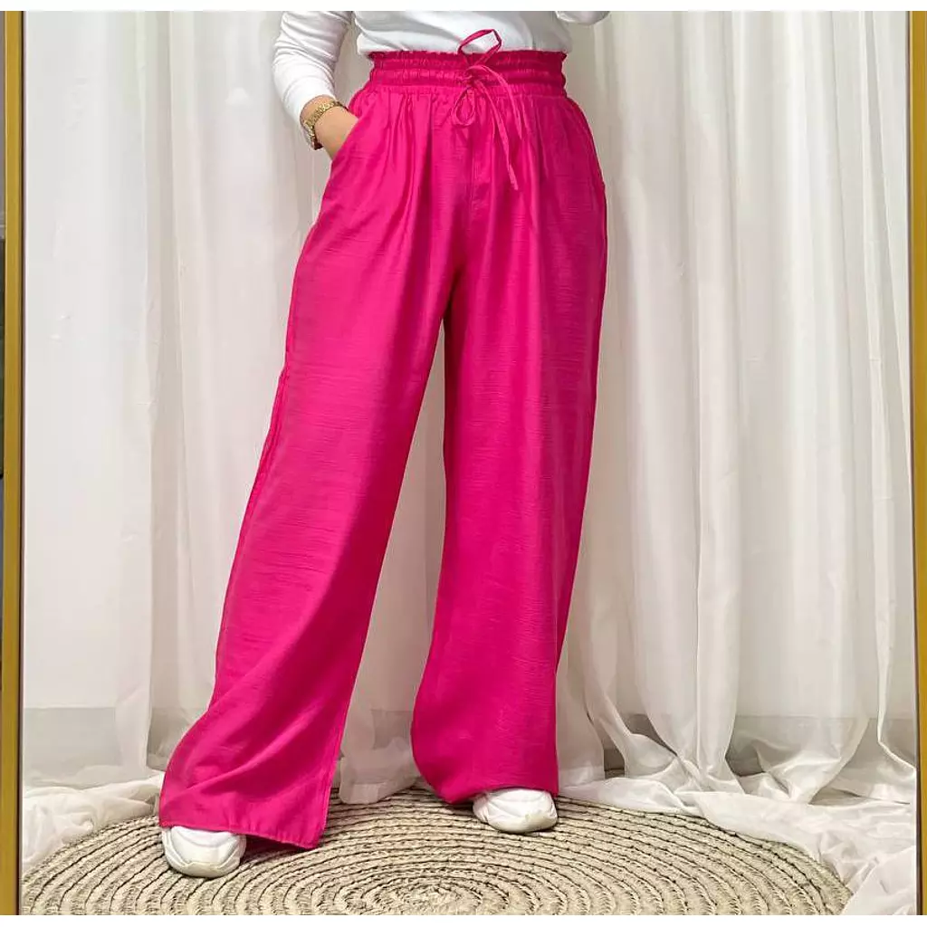 Wideleg linen pants