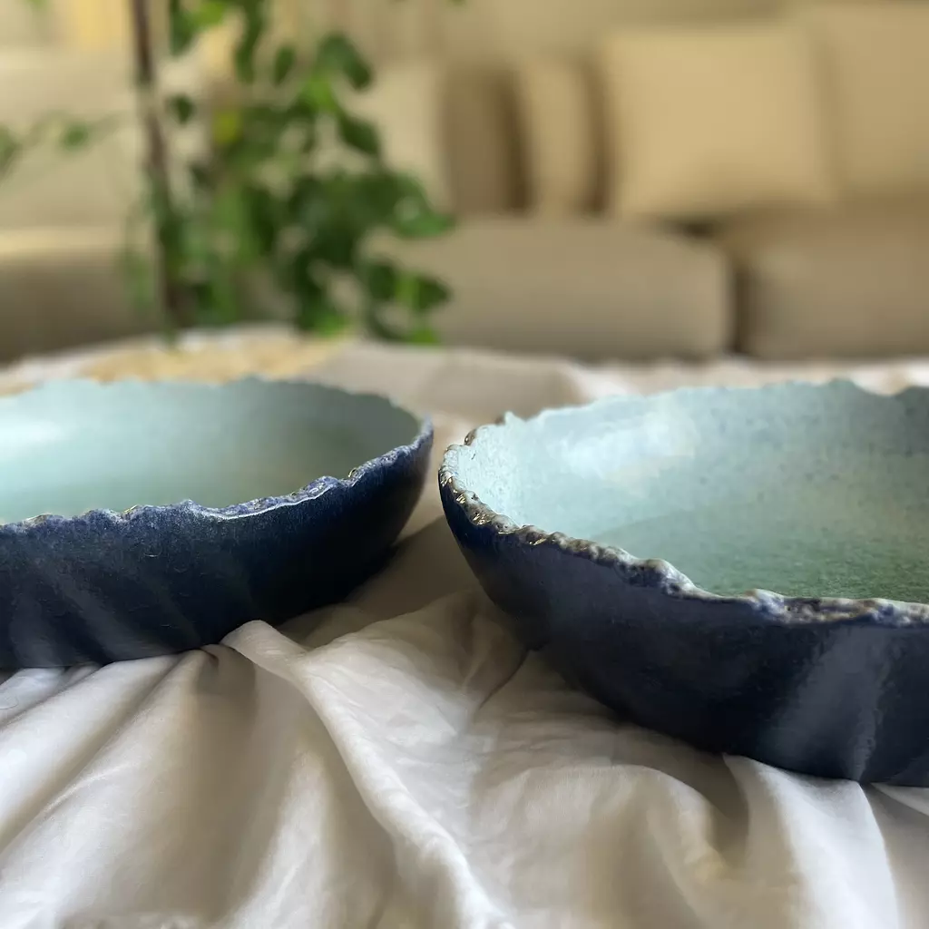 Aqua serving dish