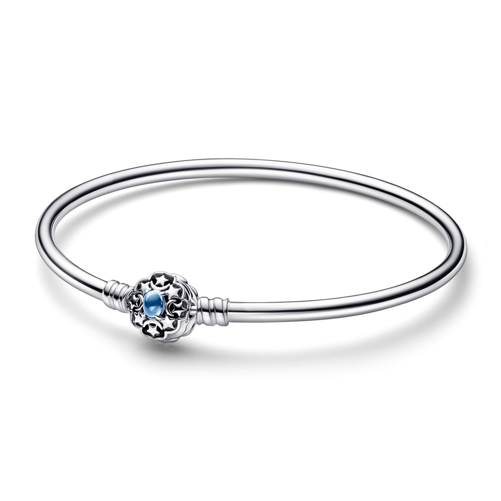 Disney Aladdin Jasmine sterling silver bangle with moonlight blue crystal