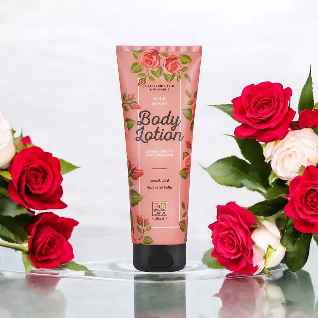 Bobana Body Lotion With Wild Rose Scent - 240 ml 