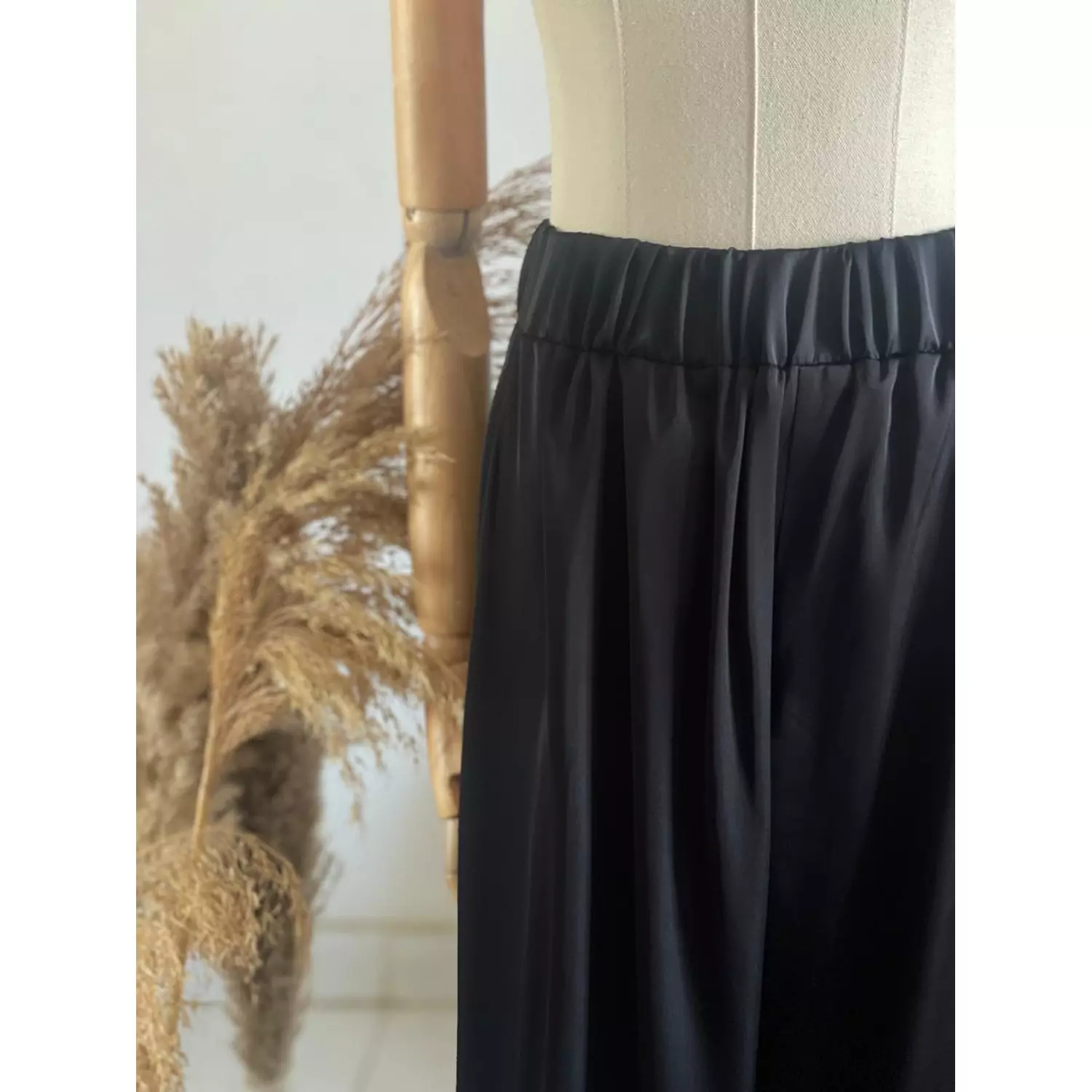 Silk Black pants with Tally Embroidery  2