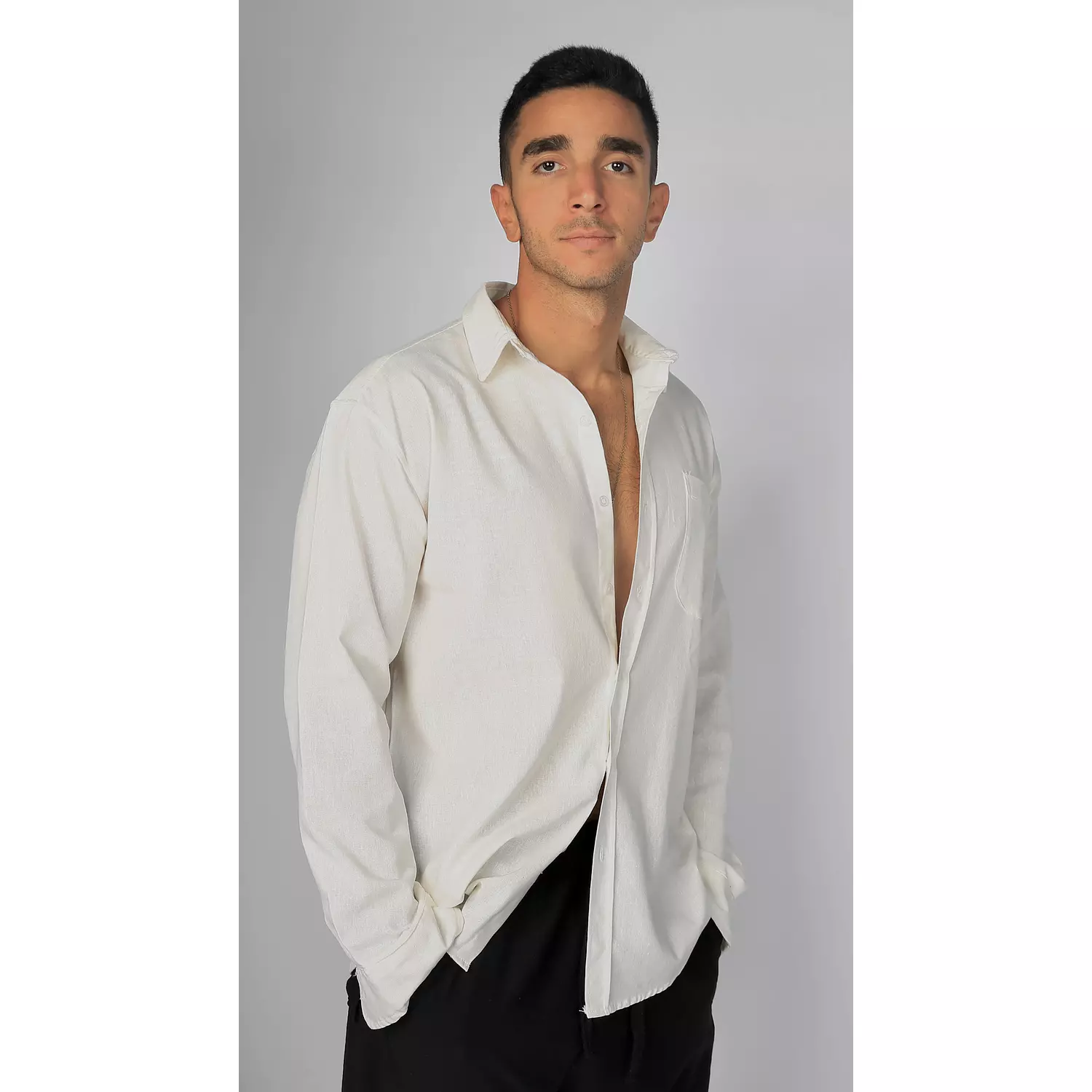 White Linen Shirt 0