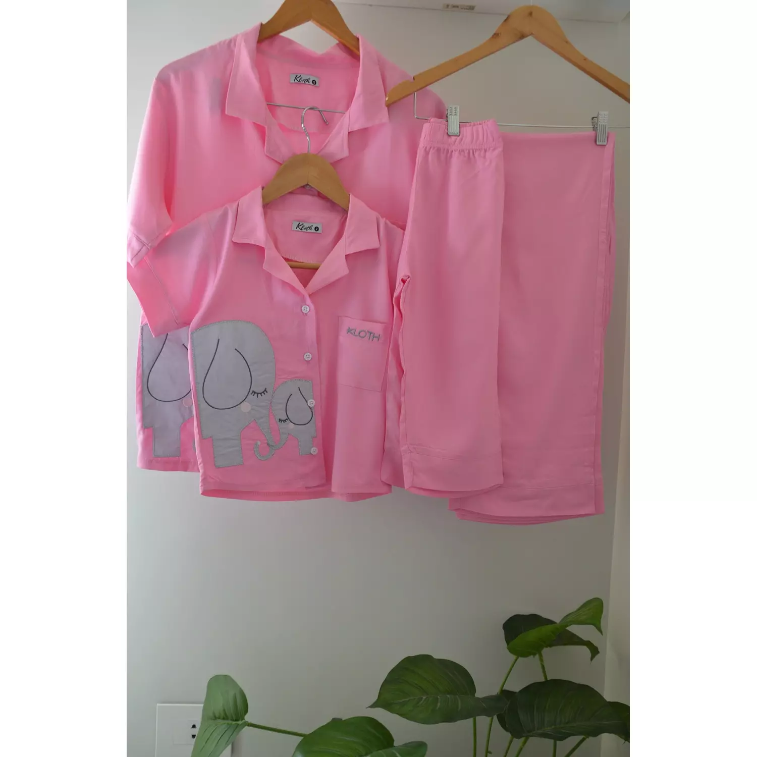 pink elephant summer pajamas  1