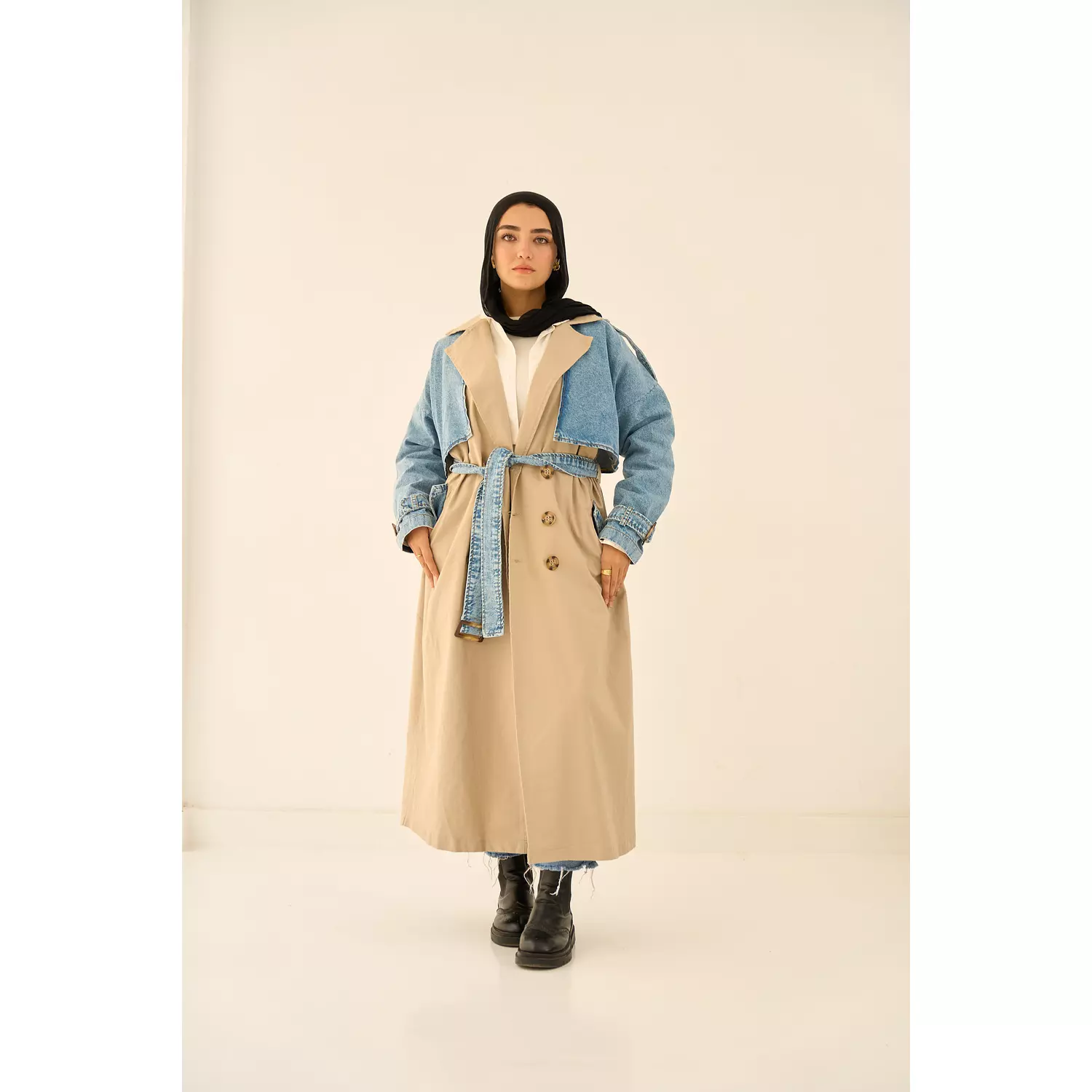 Deni-Trench Coat in beige 2