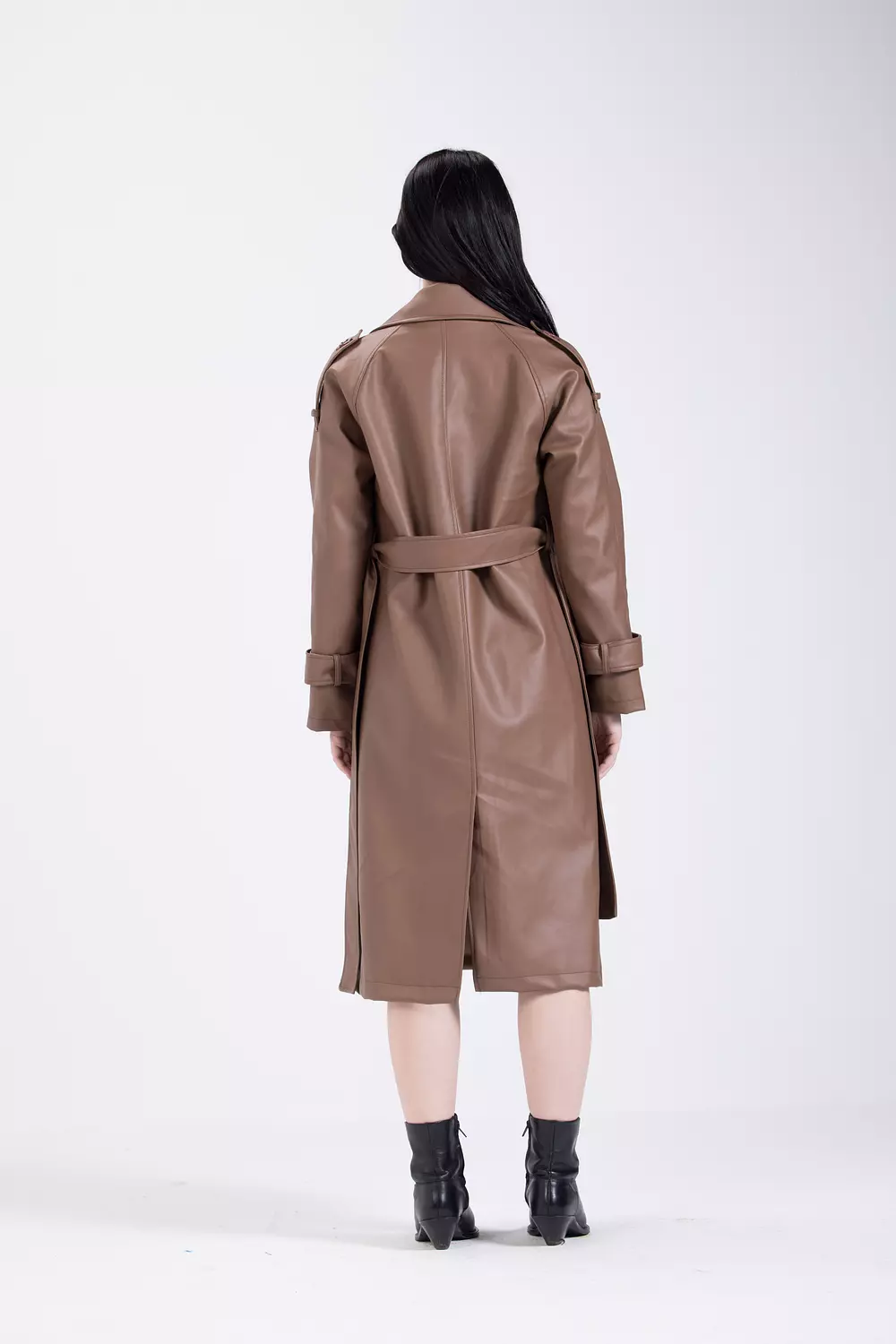 Mocha Leather Coat 3