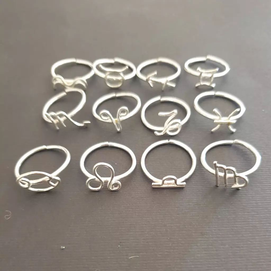 Zodiac wire rings