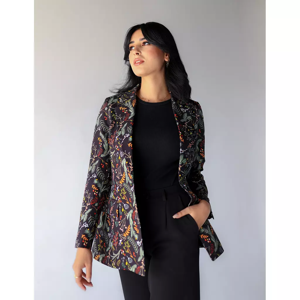 Abstract Printed Blazer