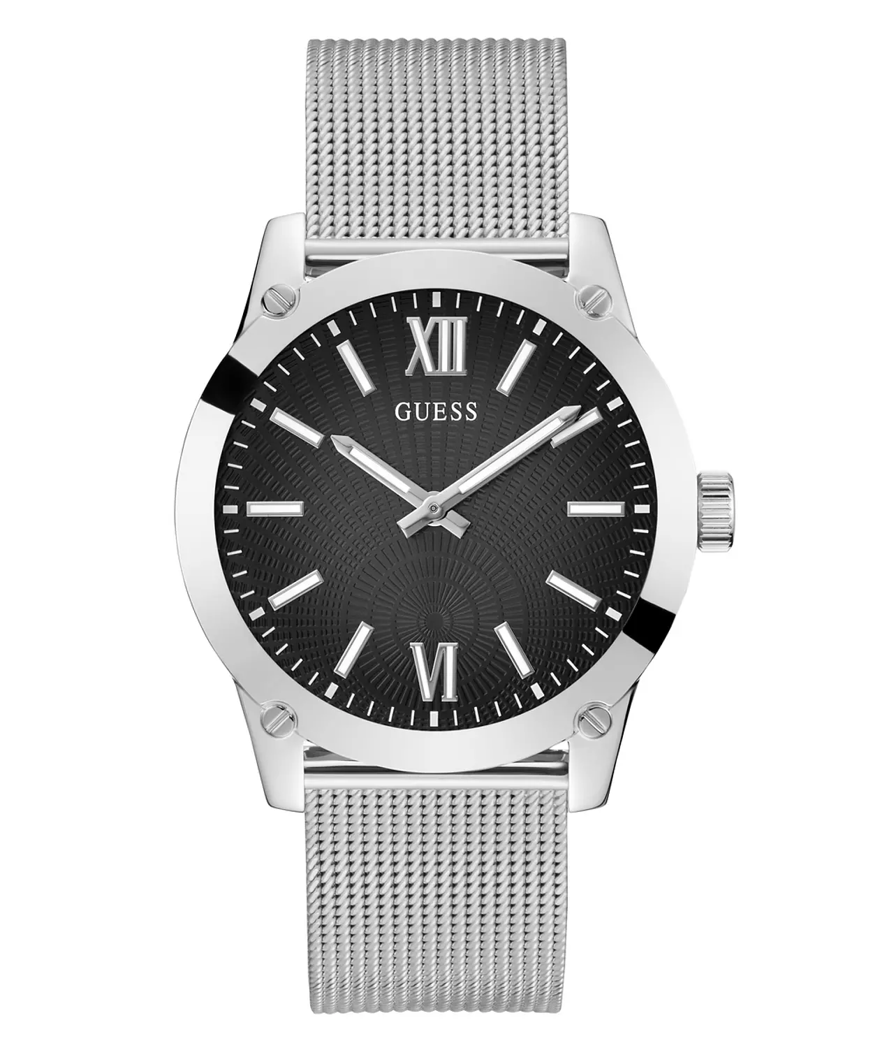 GUESS GW0629G1 ANALOG WATCH  For Men Silver Stainless Steel/Mesh Polished Bracelet  0