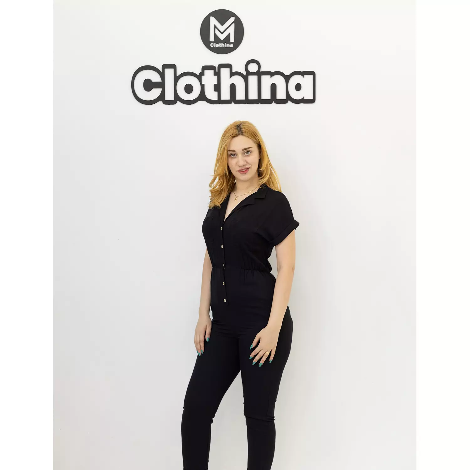 Plain Black Jumpsuit hover image