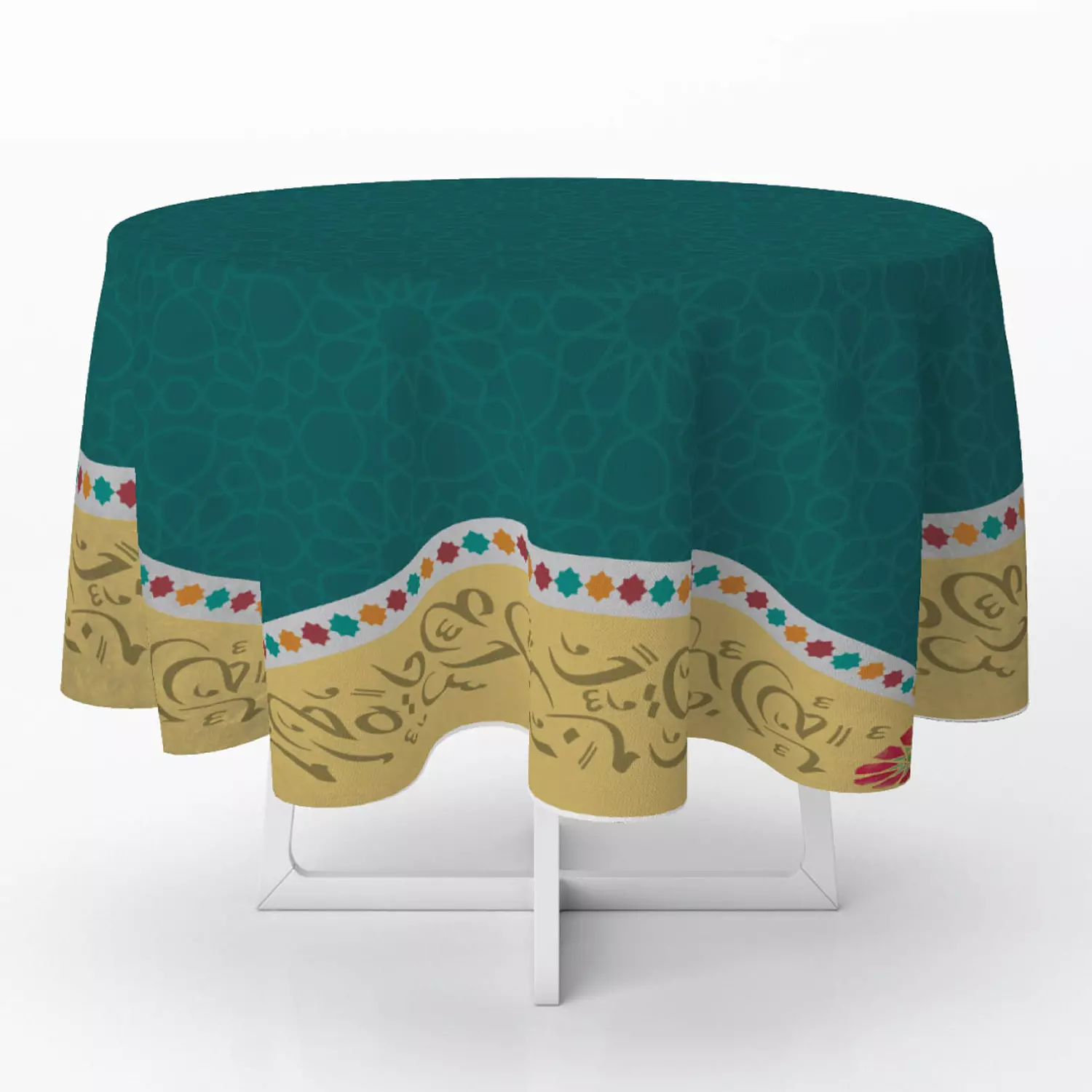 Green Calligraphy Tablecloth  2