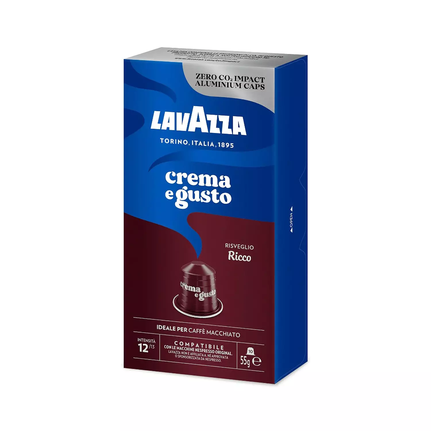 Lavazza Crema E Gusto Ricco Nespresso Compatible Capsules  ( 10 Capsules ) hover image