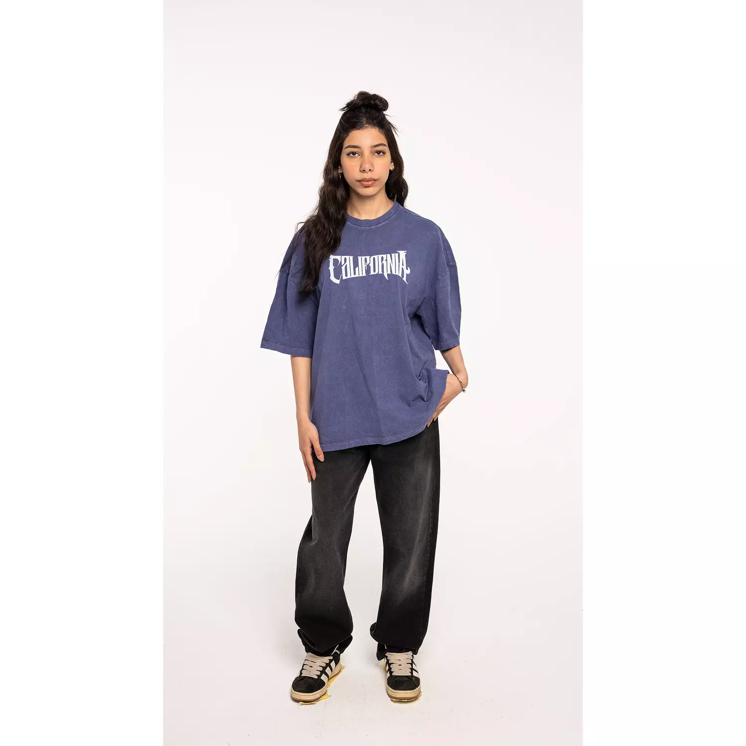 California unisex washed blue tee  2