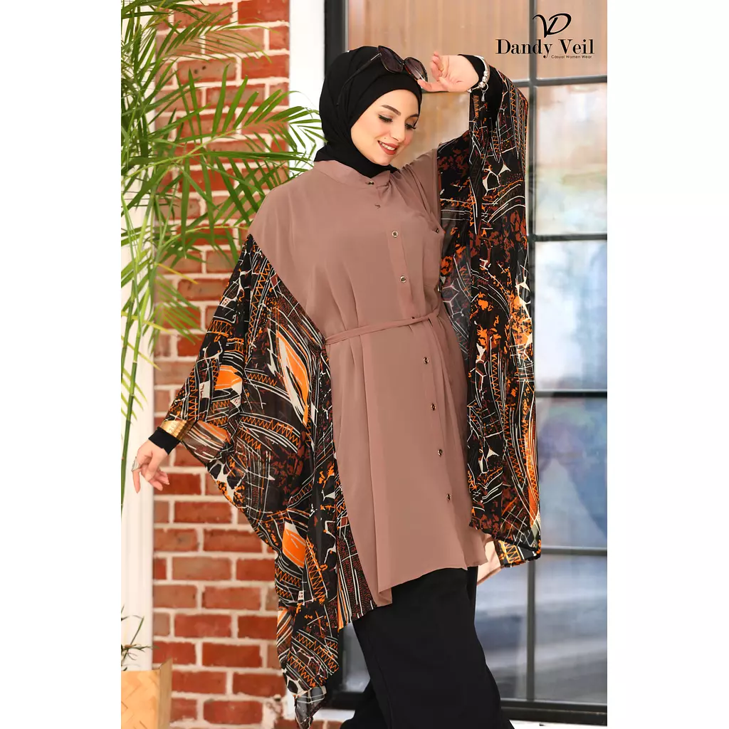 Chiffon Poncho .. Code 7024