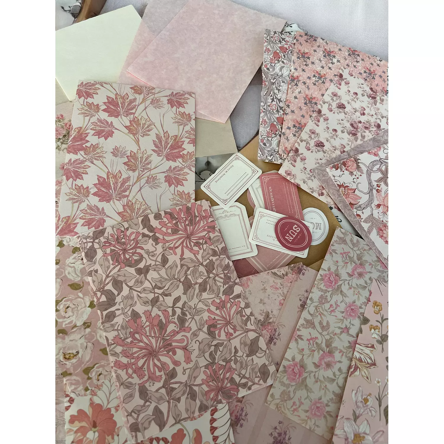 Pink Floral Craft Paper Pack  hover image