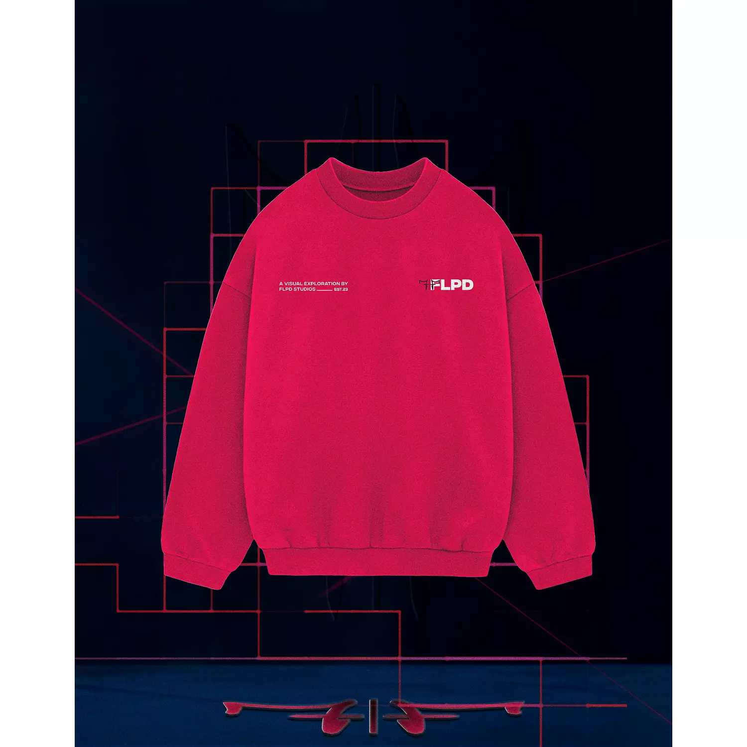 Red Pink Crew Neck hover image