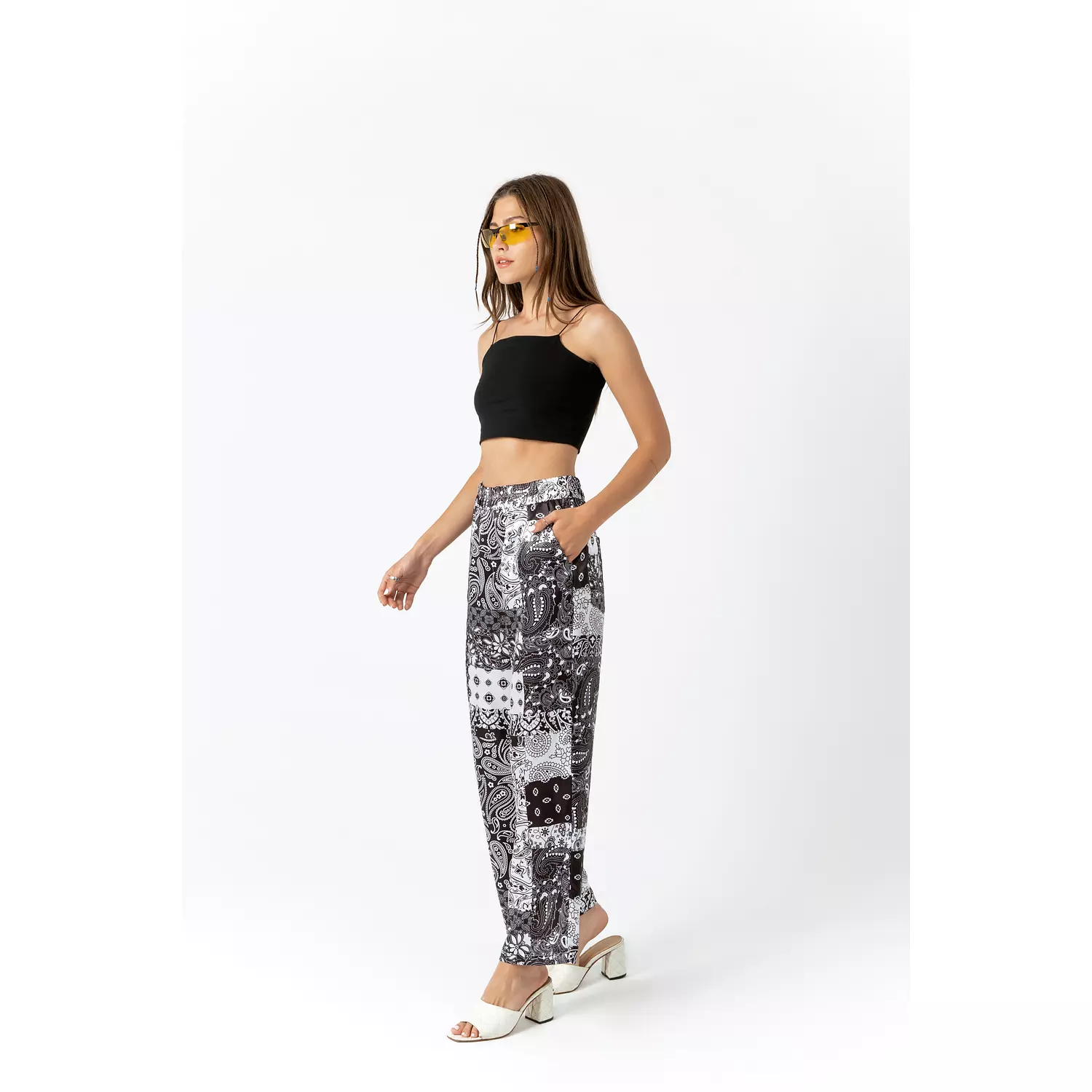 ELASTIC WAIST PRINTED PANTS 3